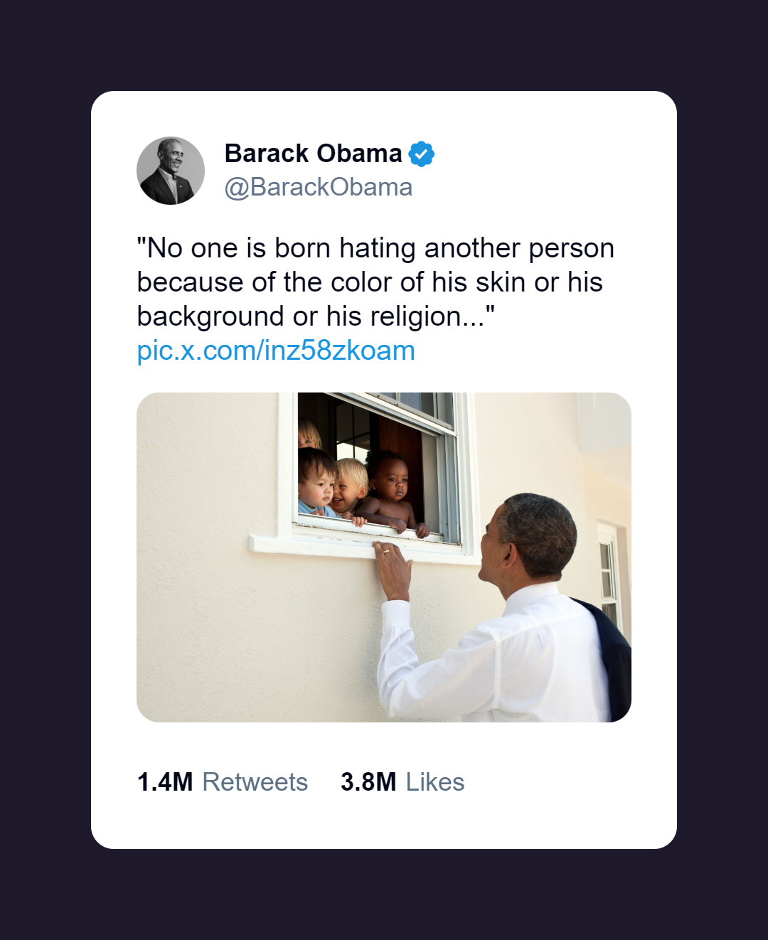 Barack Obama Nelson Mandela Quote Tweet