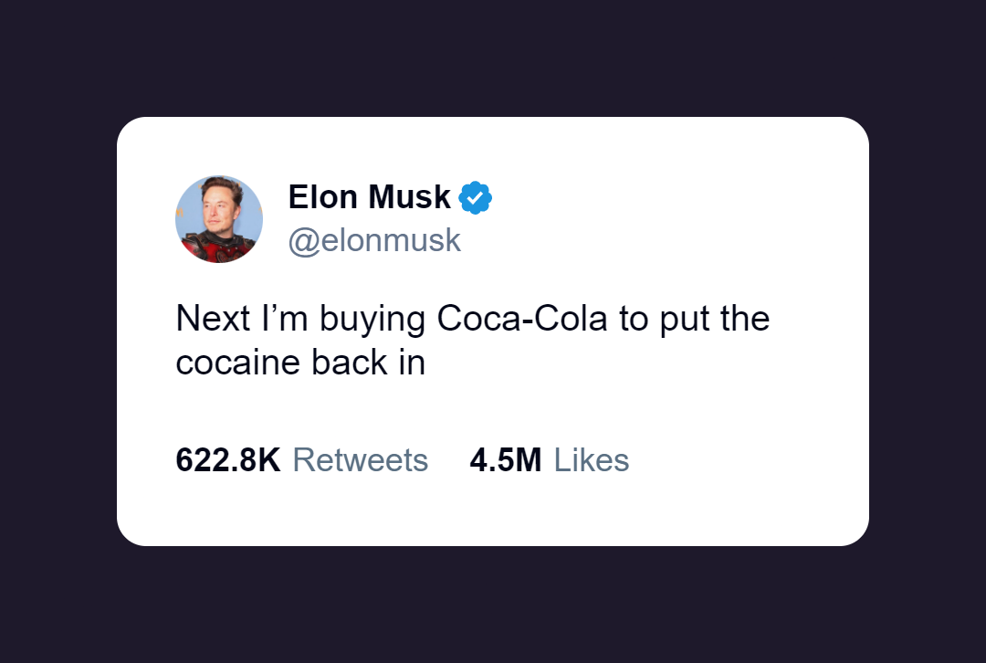 Elon Musk Coca Cola Tweet